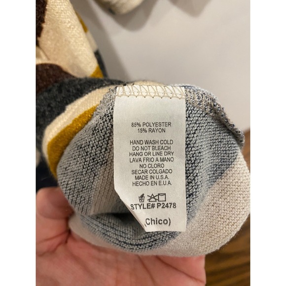 JODIFL by Chico multicolor striped long sleeve tunic dress New - Picture 5 of 6